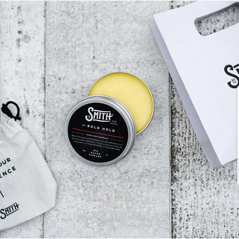 Jual Smith Pomade Oilbased Bold Hold 85 Gram + Sisir Steril + Sticker ...