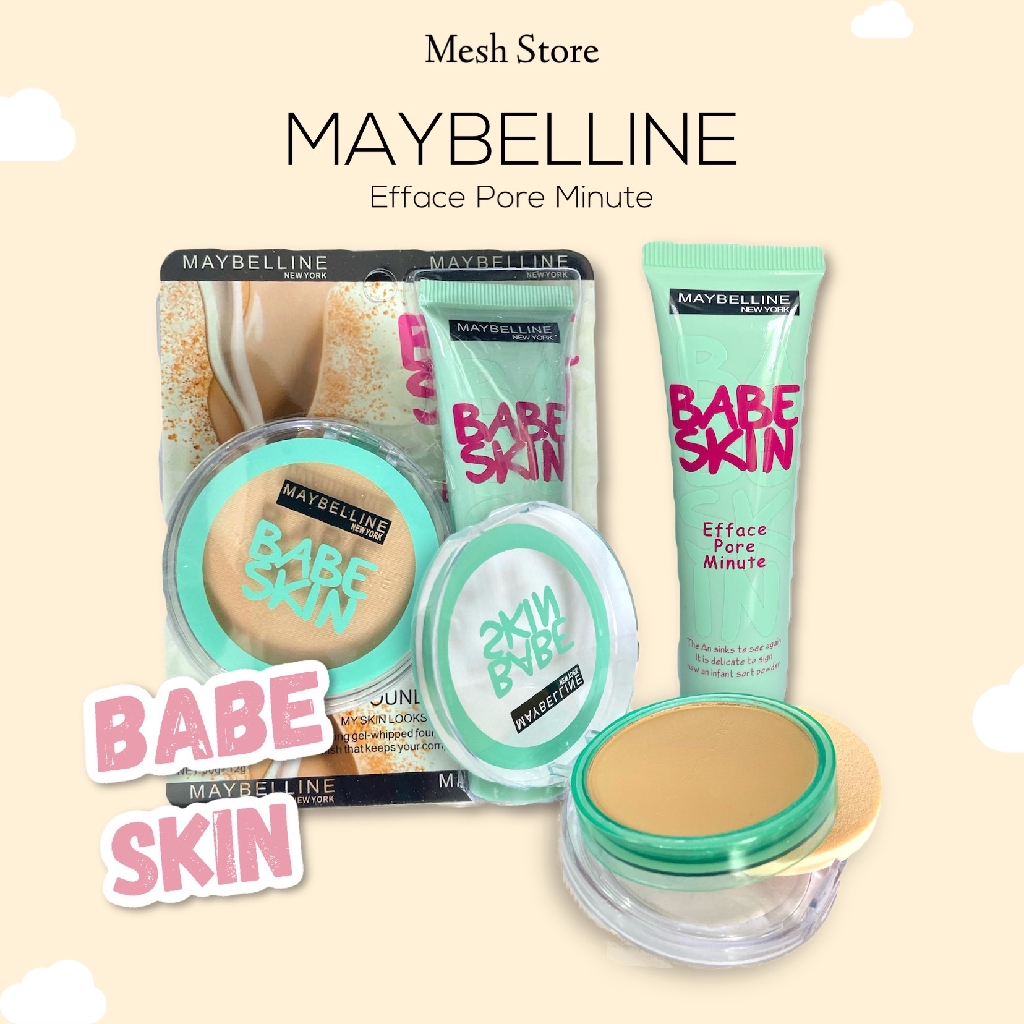 Jual Babe Skin Set Maybelline 2 In 1 Set Bedak Dan Foundation