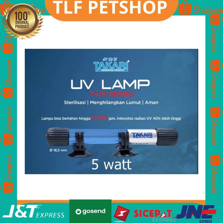 Jual LAMPU UV TAKARI 5 Watt UV STERILIZER AQUARIUM