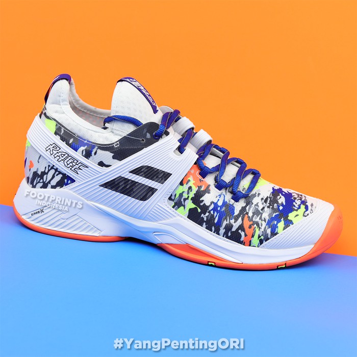 Sepatu Tenis Babolat Propulse Rage White Rabbit Tennis Shoes Ori