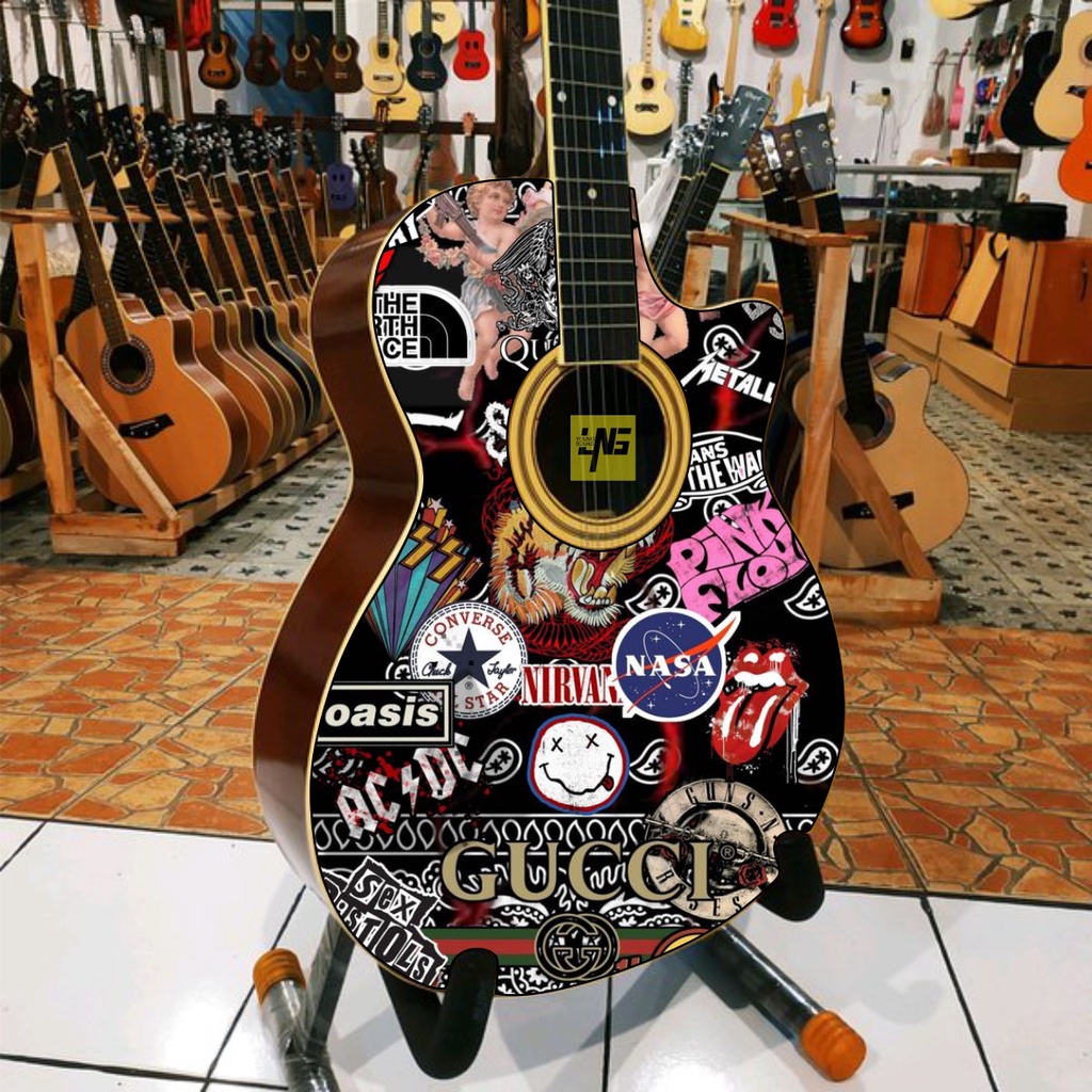 Jual Sticker Aesthetic Sticker GITAR Stiker Lucu // AESTHETIC CASE ...