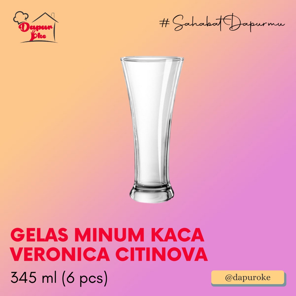 Jual Gelas Minum Kaca Veronica Citinova 6 Pcs Shopee Indonesia 2885