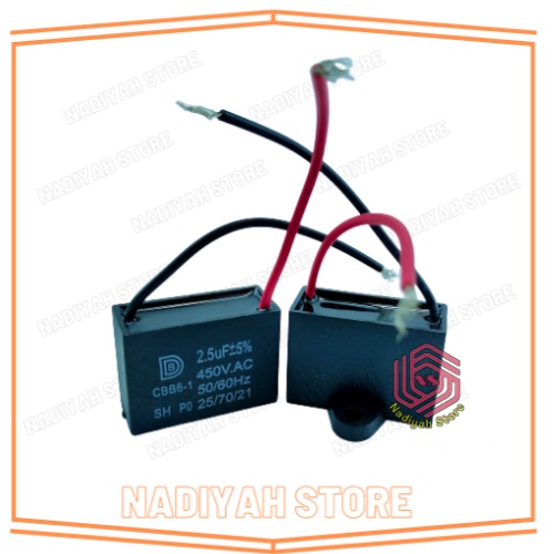 Jual Capasitor 2.5uf kapasitor 2,5 uf capasitor kipas angin kotak 2,5uf