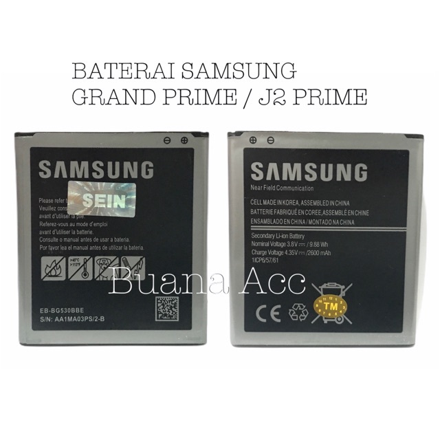 Jual Baterai Battery Ori Samsung Grand Prime / J2 Prime | Shopee Indonesia