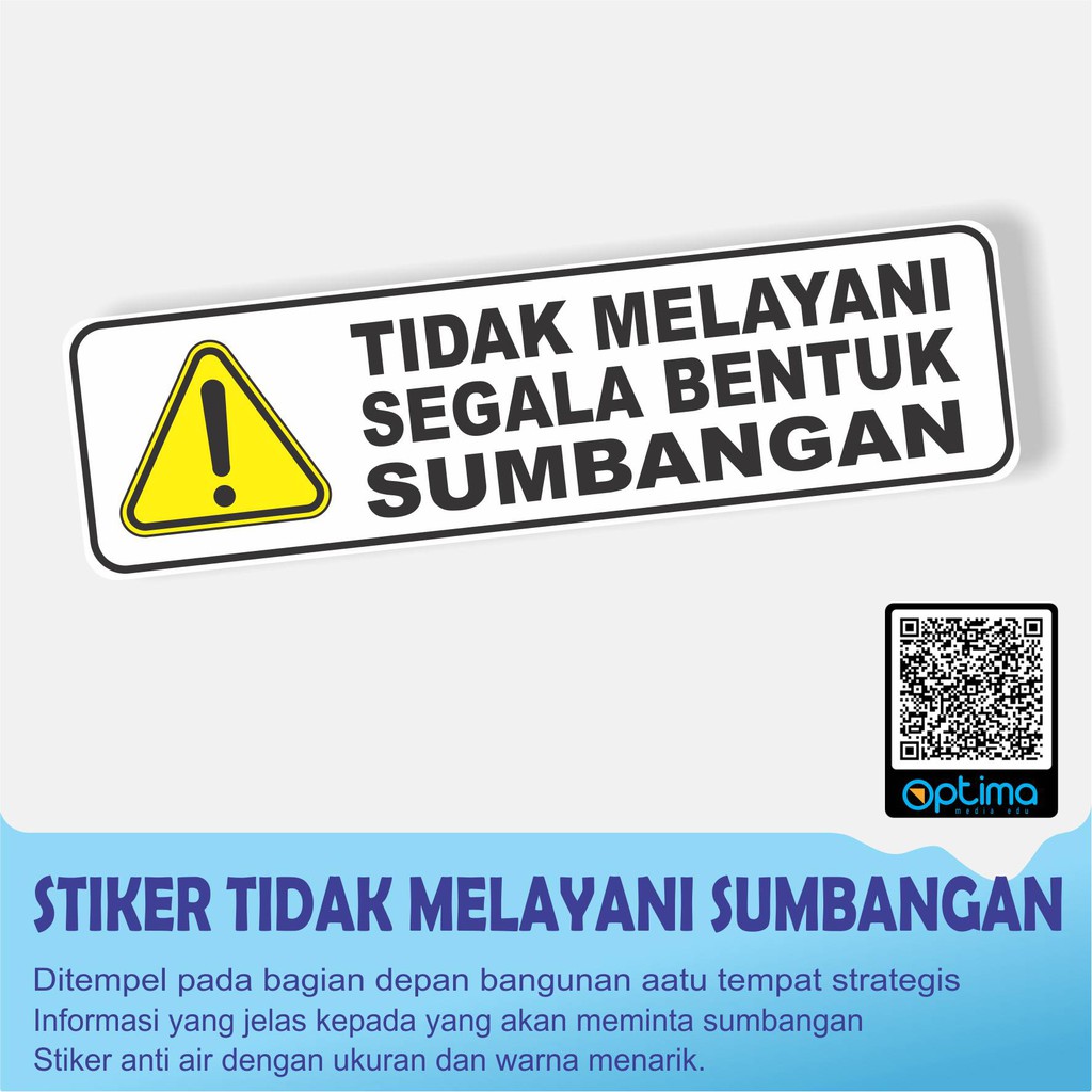 Jual STIKER TIDAK MELAYANI SEGALA BENTUK SUMBANGAN | Shopee Indonesia
