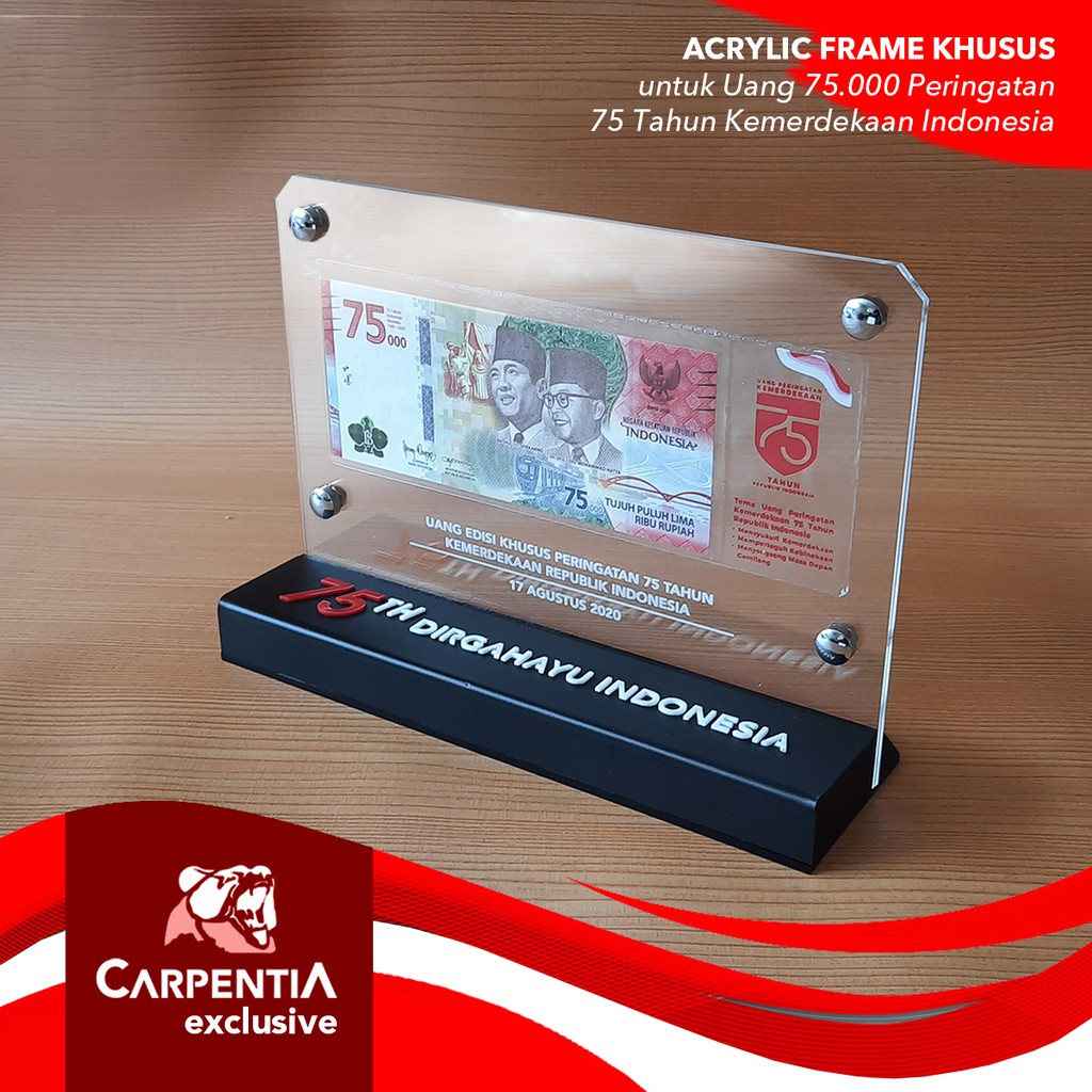 Jual LJ76 Frame Uang Kertas Acrylic / - Desain Khusus Tema Kemerdekaan ...
