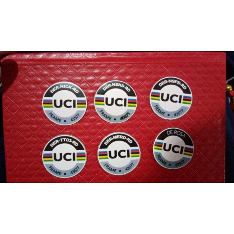 Jual Sticker-Stiker-Decal-Tempelan-Logo-Label De Rosa UCI Frame Aproved ...
