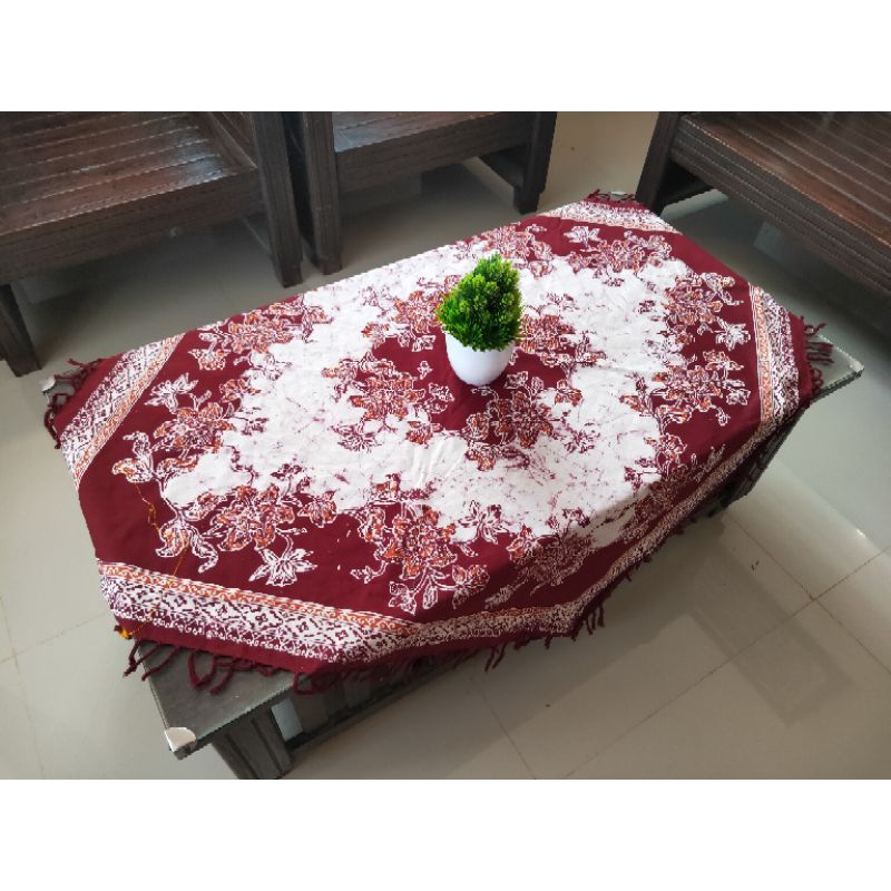 Jual Taplak Meja Batik Kotak Full Handmade | Shopee Indonesia