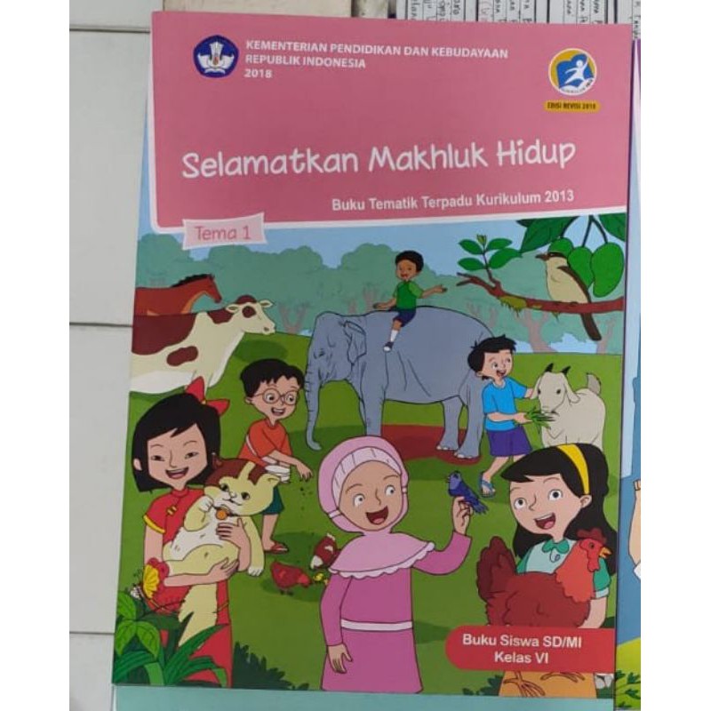 Jual buku tematik kelas 6 SD / MI / tema 1 2 3 4 5 6 7 8 9 / kementrian ...