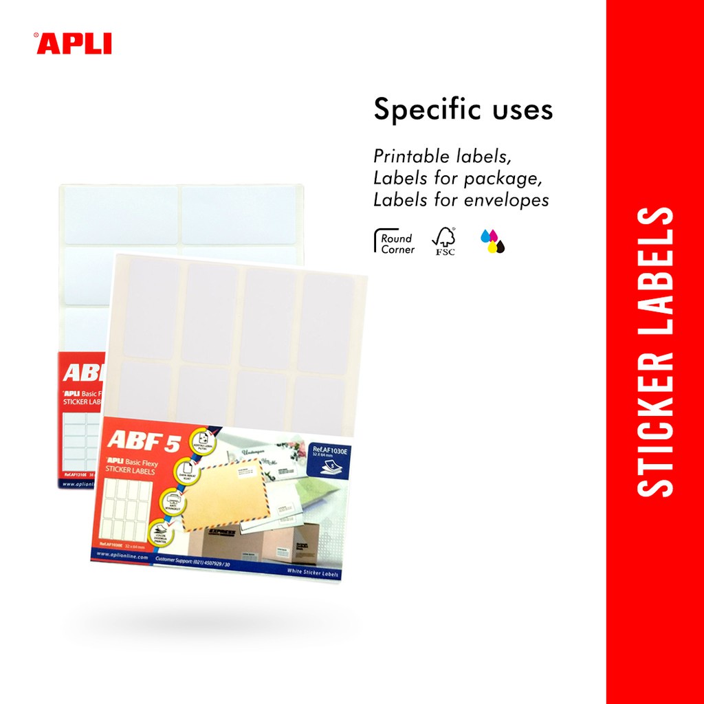 Jual [BMS Palembang] APLI Basic Flexy Sticker Labels 5 Sheets | Shopee ...