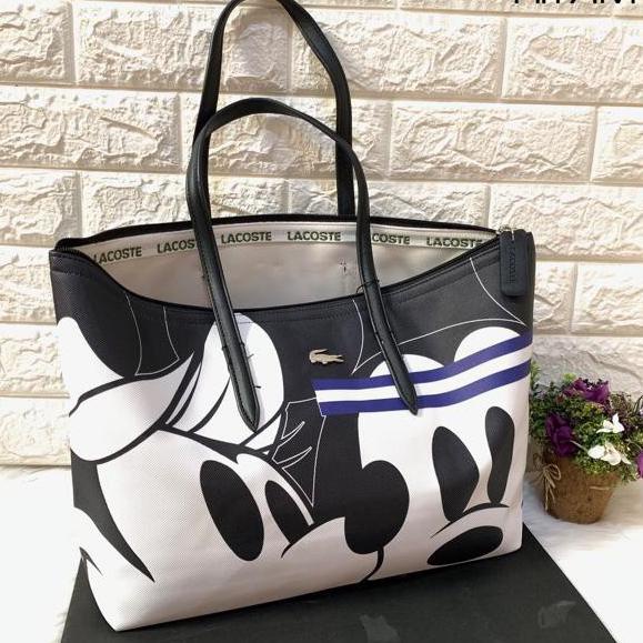 Jual Tas Murah Tas Wanita Tas Lacoste Disney Mickey Besar Lacoste Tote Bag Handbag Hitam Shopee Indonesia