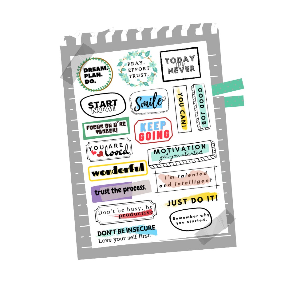 Jual Sticker/Stiker Quotes (40 pcs) | Shopee Indonesia