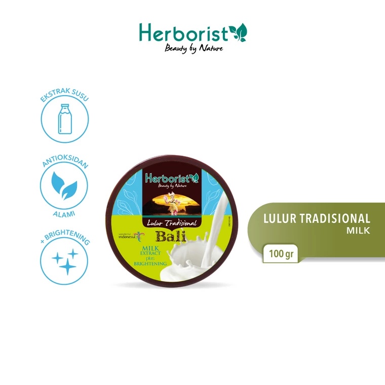 Jual Herborist Lulur Tradisional Body Scrub Bali Milk Mandi 100gr ...
