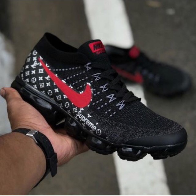 Jual Hot Produk Nike Air Vapormax LV Supreme Black Red Sneakers