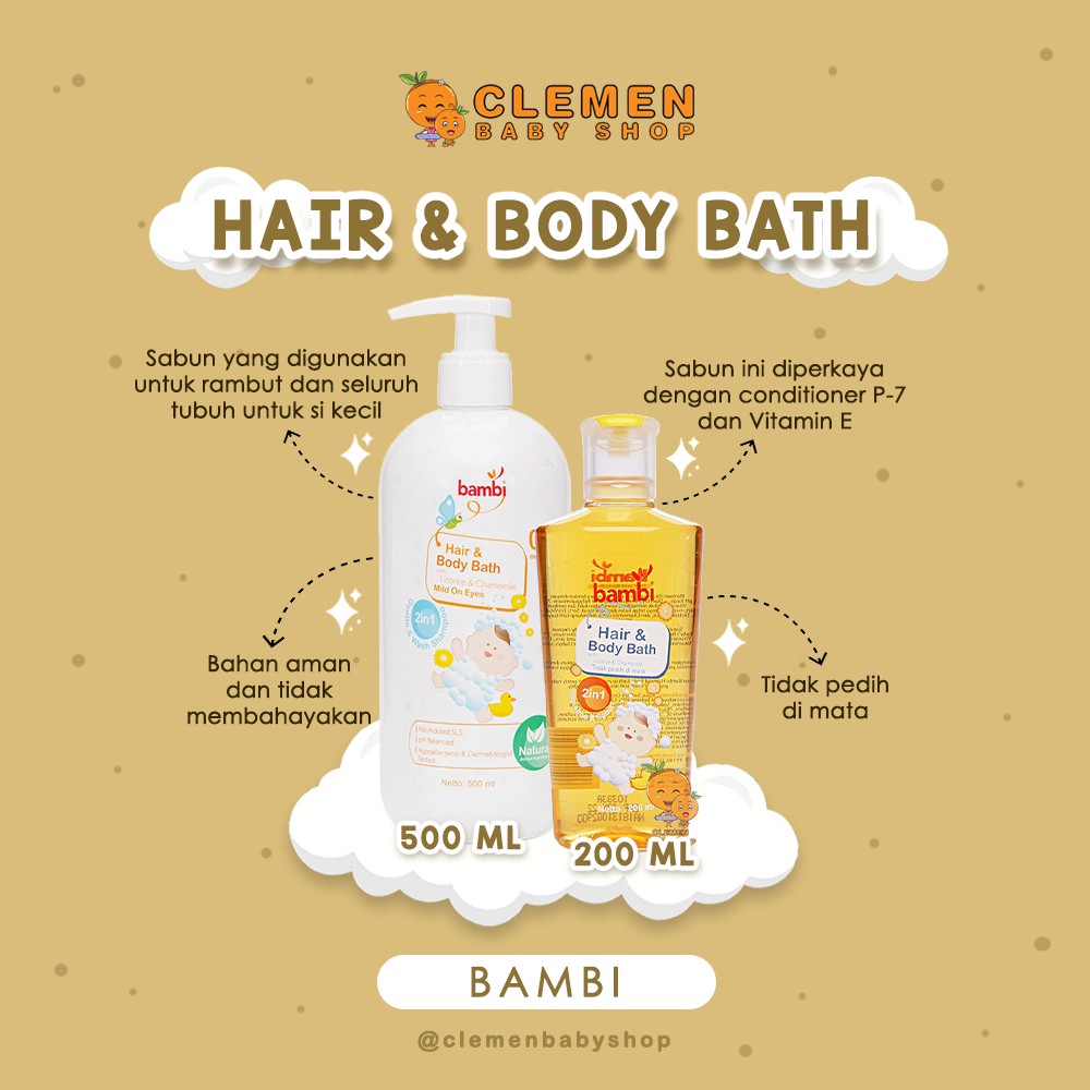 Jual Bambi Baby Hair & Body Bath | Shopee Indonesia