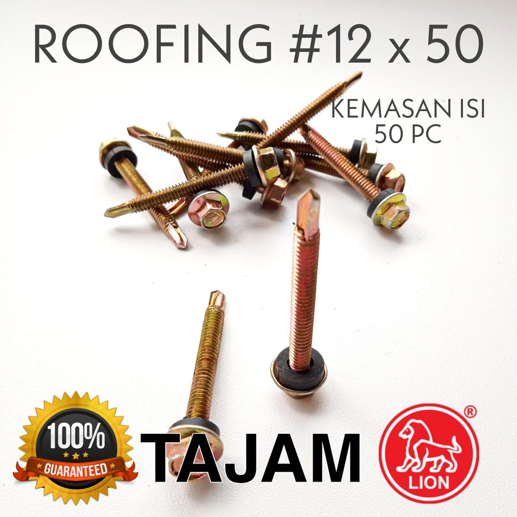 Jual Sekrup Baja Ringan Baut Roofing Skrup Rangka Hollow Drilling Besi