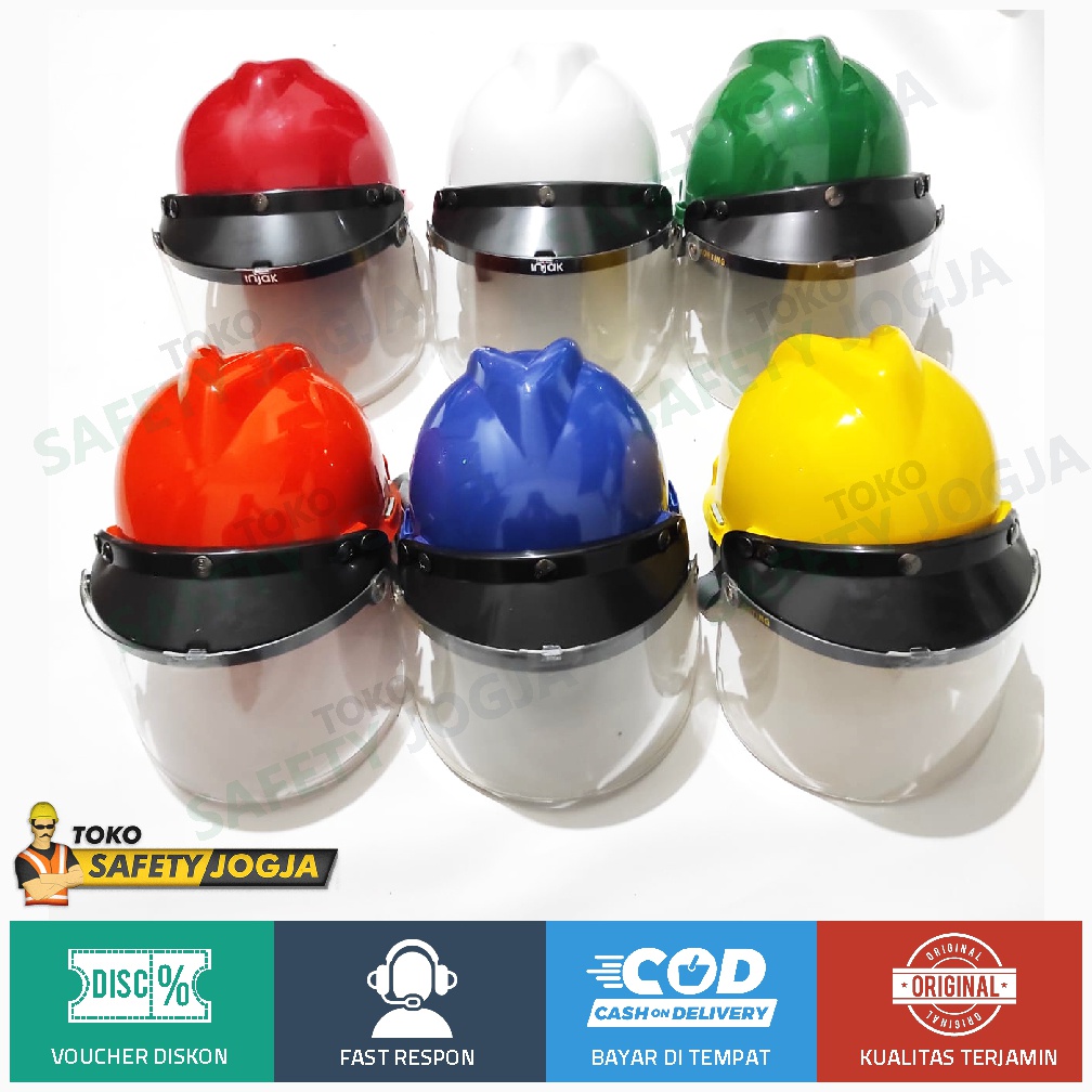 Jual HELM FACESHIELD APD SAFETY PROYEK POLYCARBONACE COATING SNI ...
