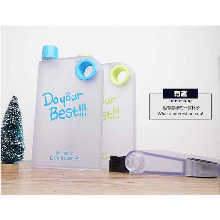 Jual Promo Botol Minum Plastik Memo Bottle do your Best A5 Doff Plastic ...