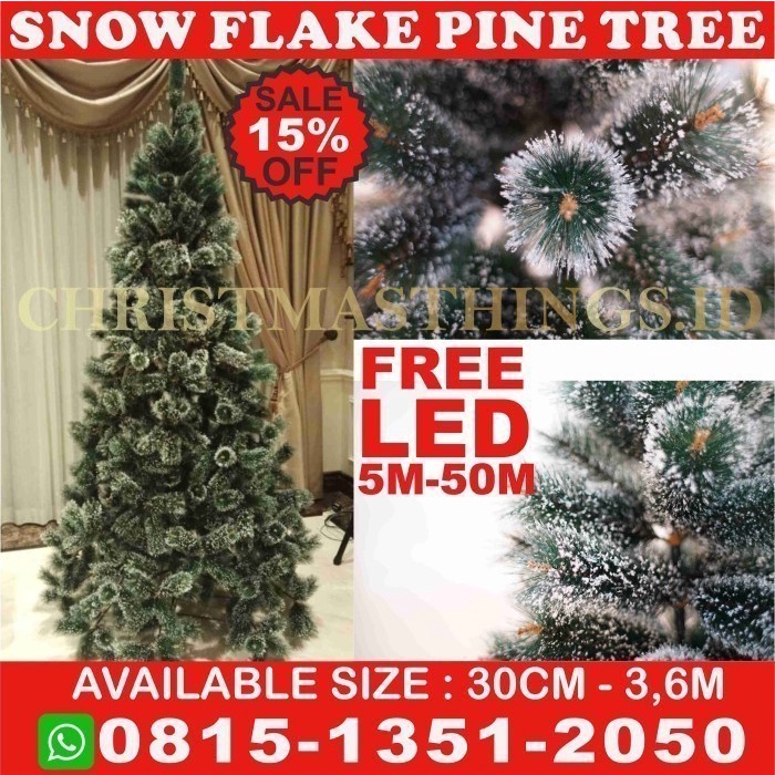 Jual Pohon Natal Tinggi M Meter Ft Feet Premium Jarum Pinus Salju Snow Polos Unik