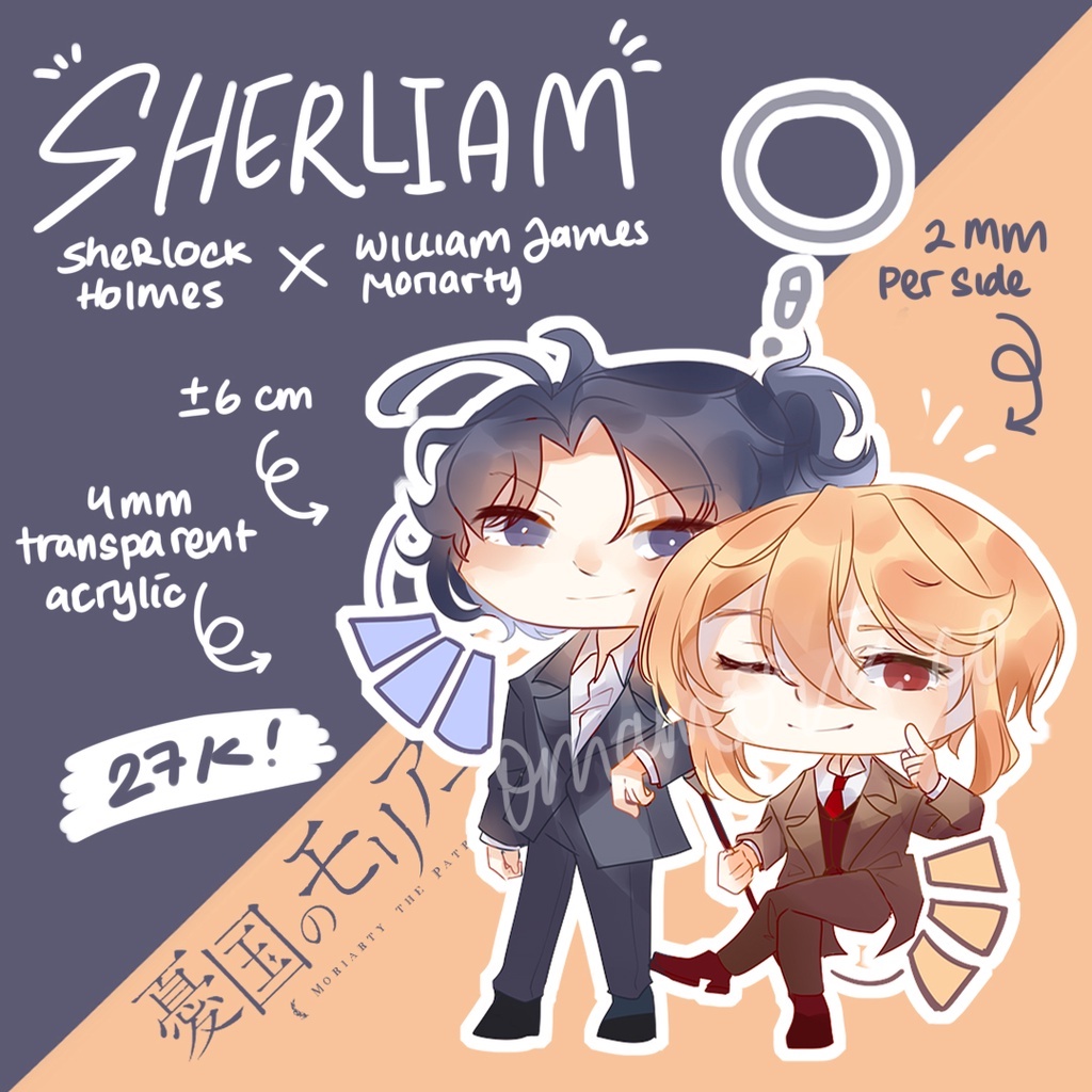 Jual sherliam sherlock x william yuukoku no moriarty keychain [by ...