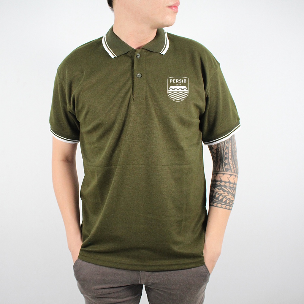 Jual PEACEFUL-Kaos Polo Shirt Logo Persib Kaos Polo Kaos Kerah