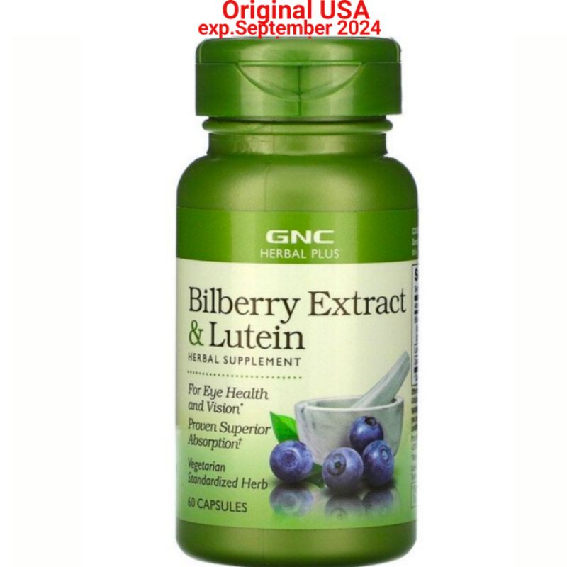 Jual GNC Herbal Plus Bilberry Extract & Lutein 60 caps Shopee Indonesia