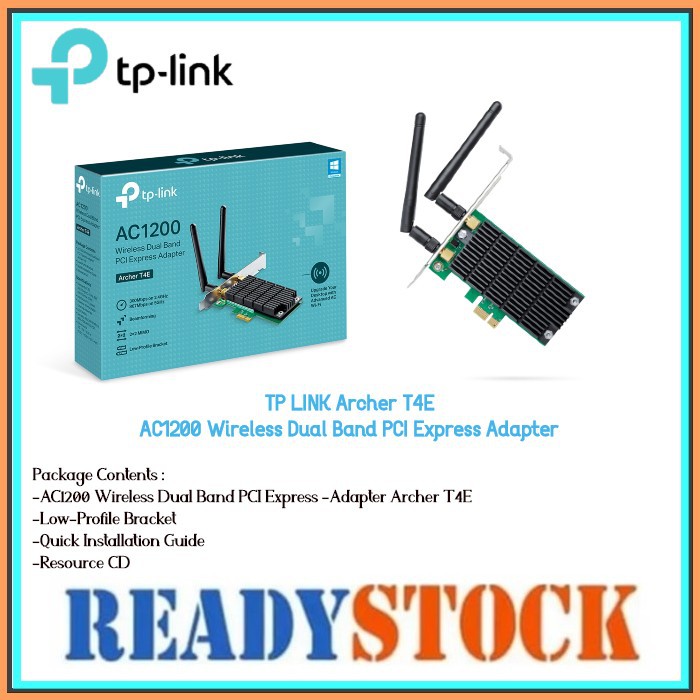 Jual Tp Link Archer T4e Ac1200 Wireless Dual Band Pci Express Adapter Shopee Indonesia