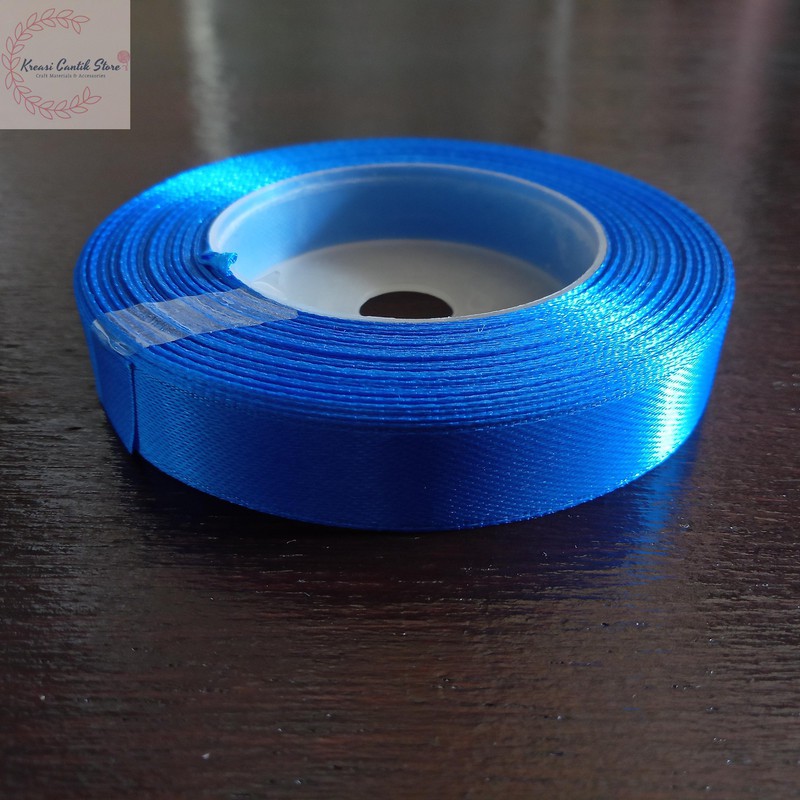 Jual Pita / Pita Satin Ukuran 1/2 Inch Warna Biru Tua | Shopee Indonesia