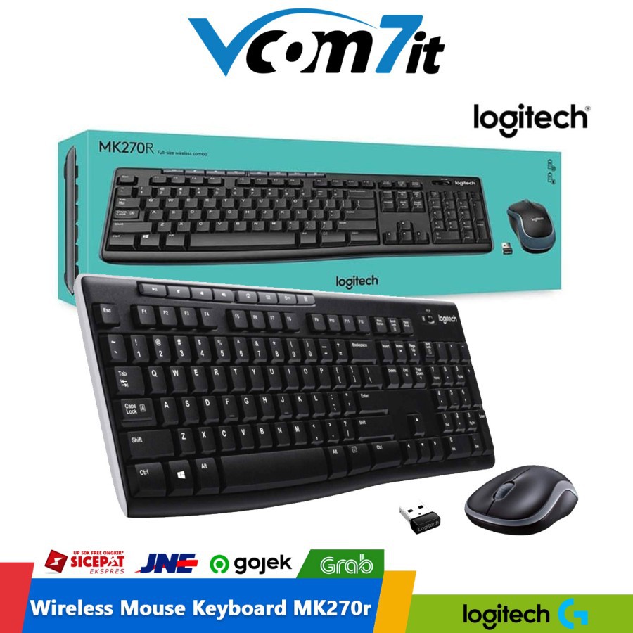 Jual LOGITECH Wireless Desktop MK270R Mouse Keyboard Shopee Indonesia