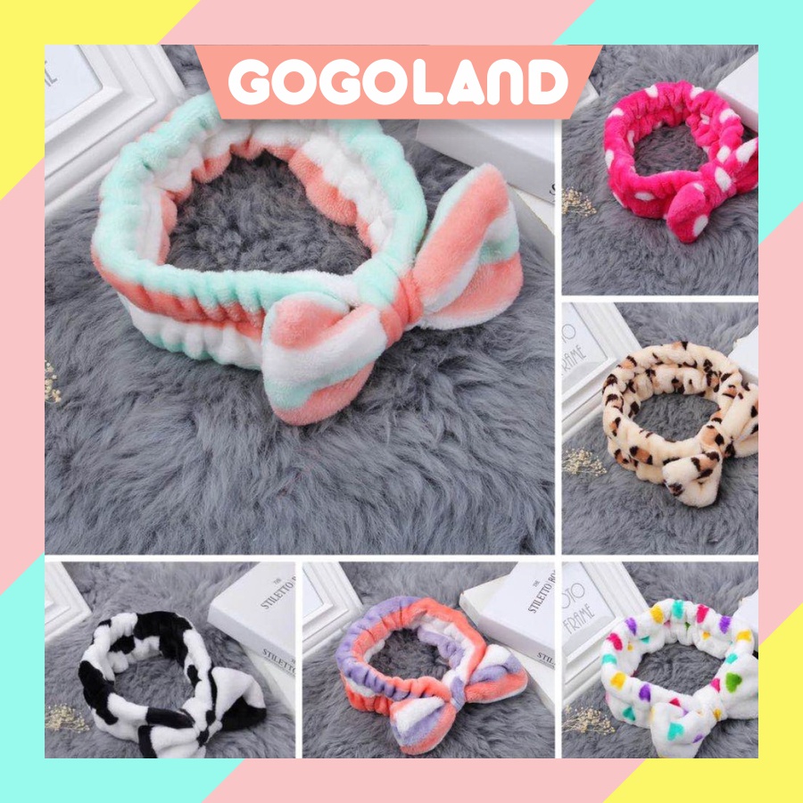 Jual ⭐gogoland⭐ Bandana Rambut Motif Pita Mandi Gaya Korea Fashion Wanita Import R027 Shopee 