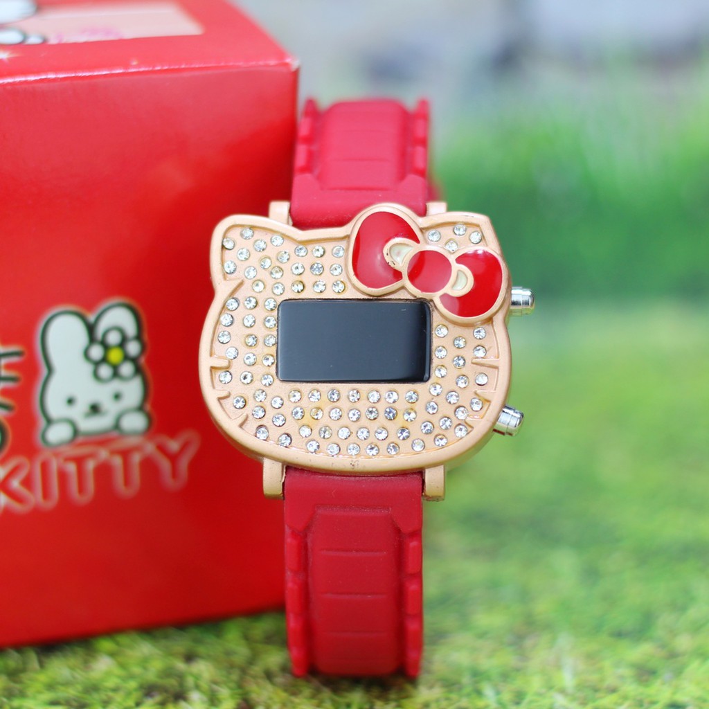 Jual JAM TANGAN HELLO KITTY HS1795 TALI RUBBER | Shopee Indonesia