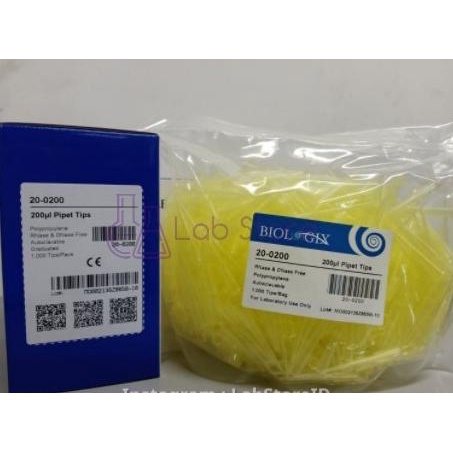 Jual Pipette Micro Yellow Tips Pipet Tip Bulk 200 l @ 1000 pcs Biologix ...