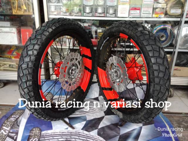 Jual Paketan Velg Supermoto Klx Dan Dtracker Ring Sama Ban