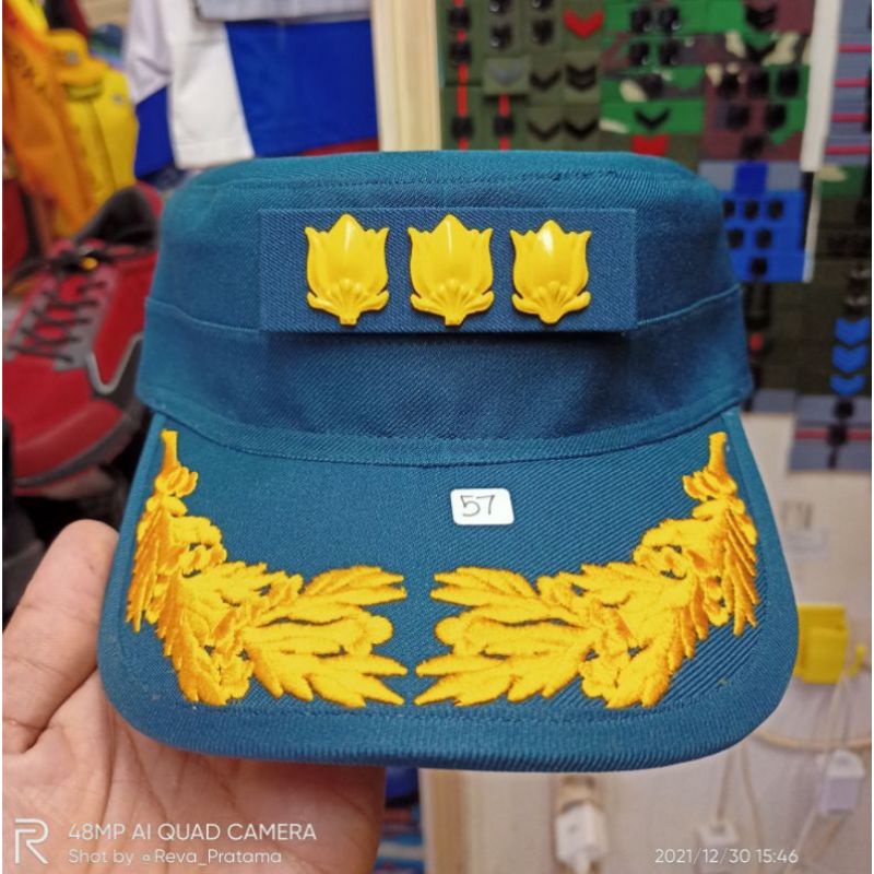 Jual Topi Pet Komando Pdh Pamen Al Pangkat Logam Kolonel Shopee Indonesia