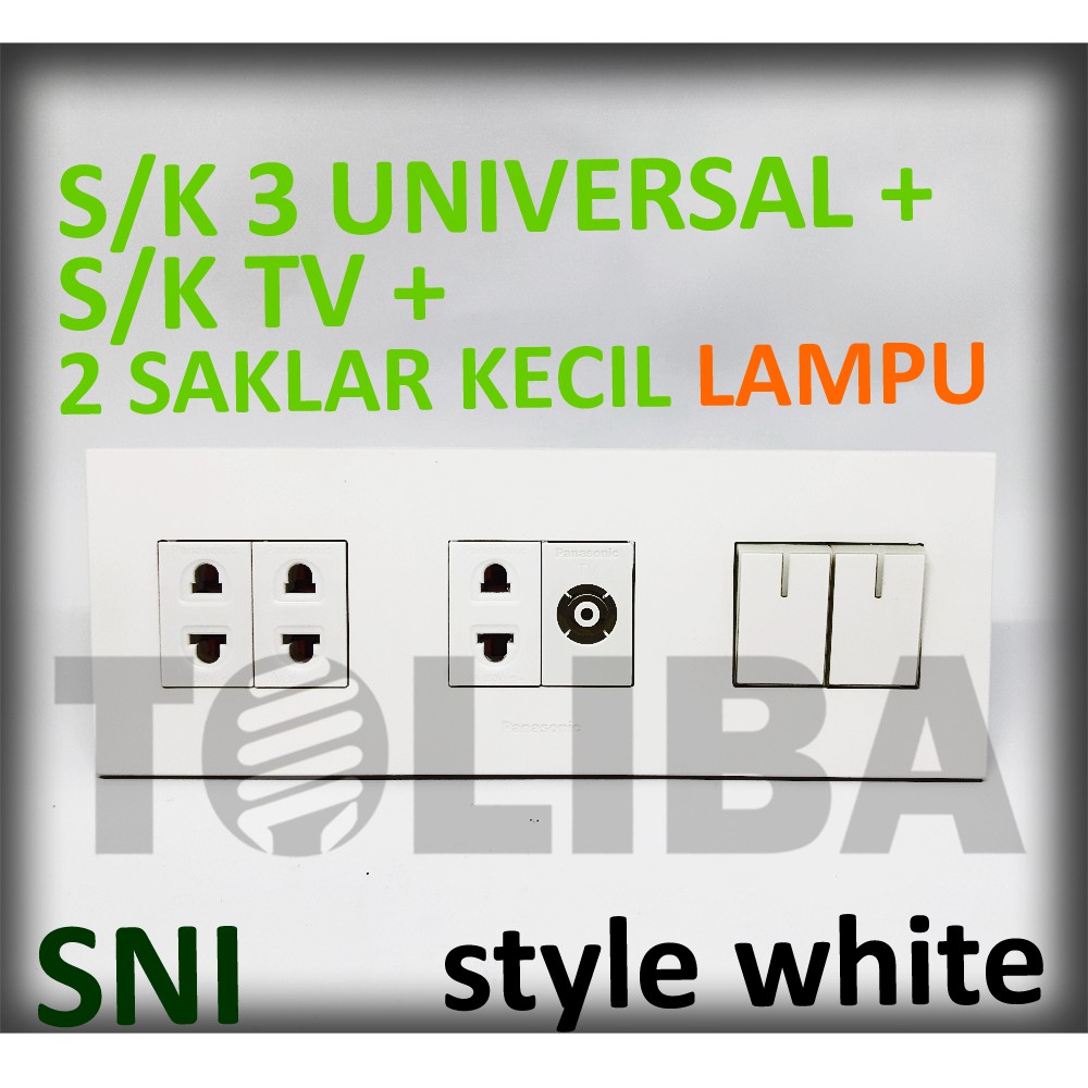 Jual Saklar Seri Lampu S K Universal Stopkontak Tv Antena Minimalis Style White Ib