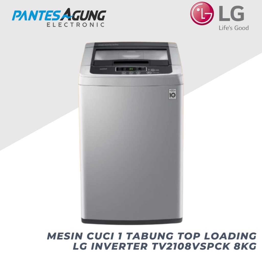 Jual MESIN CUCI 1 TABUNG TOP LOADING LG INVERTER T2108VSPCK 8KG Khusus ...