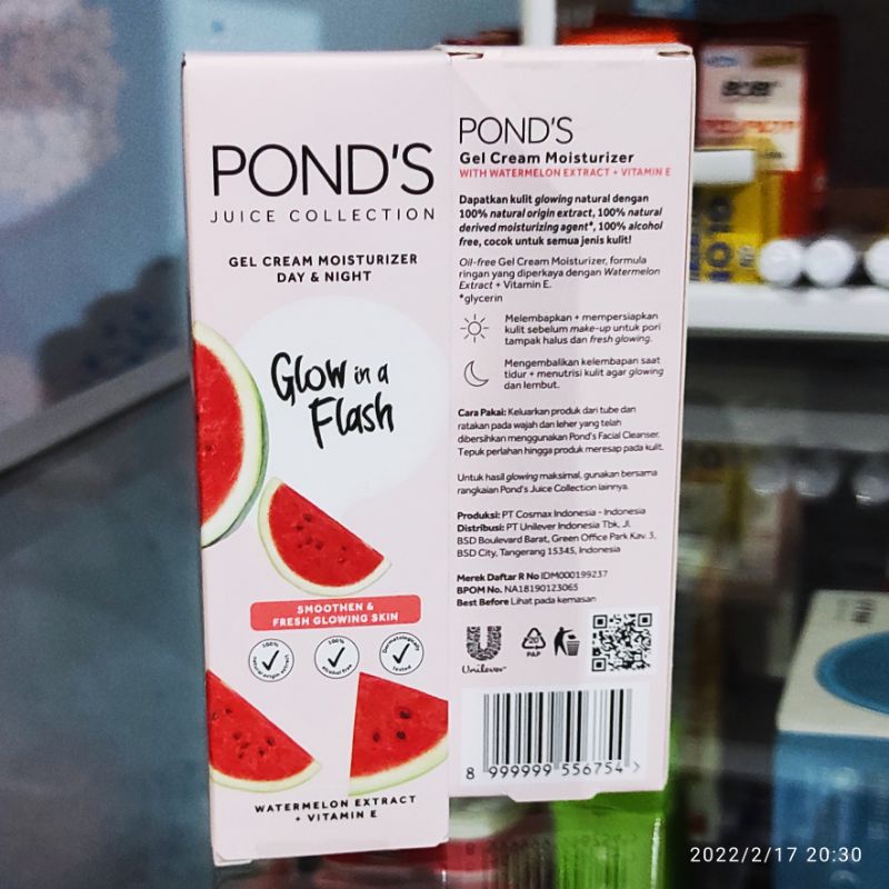 Jual Ponds Juice Collection Watermelon Extract Gel Cream Moisturizer