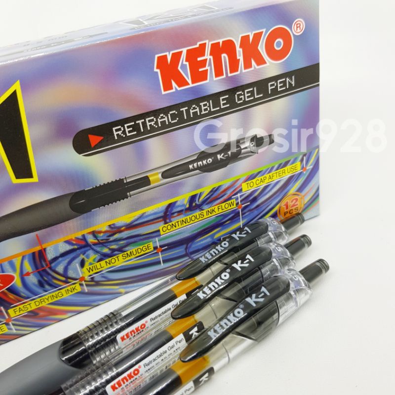 Jual (Per 12) Balpoint / Pena / Pen Gel Kenko K-1 / K1 | Shopee Indonesia