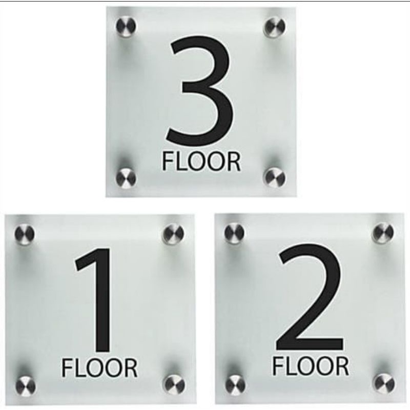 Jual Nomor Lantai Hotel / Petunjuk Lantai Hotel Bahan Akrilik Paket 15