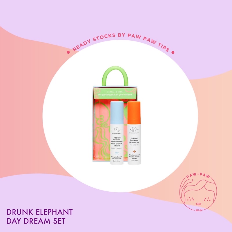 Jual Drunk elephant Day dream Vitamin C + Hydration Serum Duo Shopee
