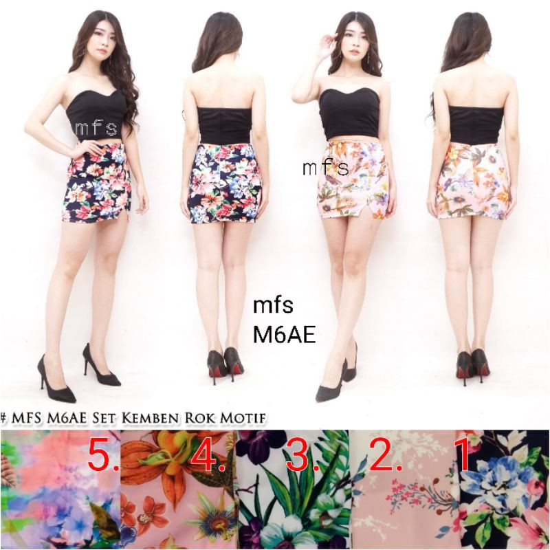 Jual setelan mini| M6AE | baju wanita kemben rok motif/pakaian wanita ...