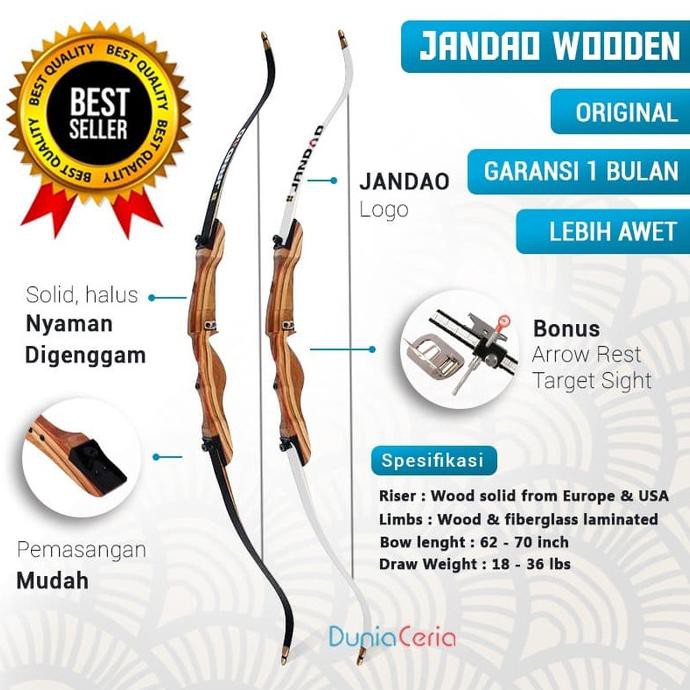 Jual Busur Panah Import Jandao Songzu Sanlida Wooden Recurve Bow Dewasa 66inch 20lbs Shopee 3971