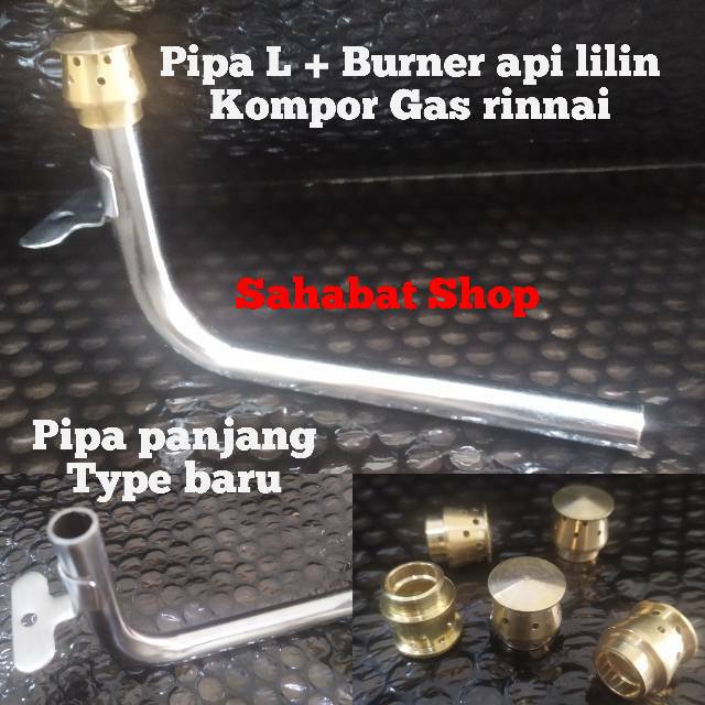 Jual Pipa L Cerobong Burner Api Lilin Kompor Gas Rinnai Type Baru