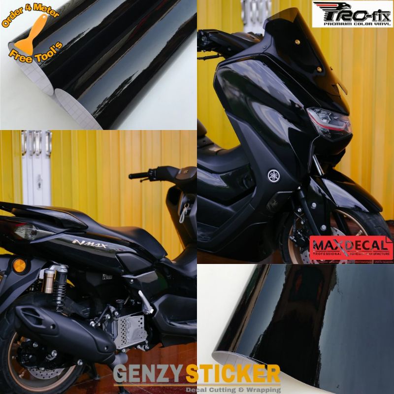 Jual Sticker/skotlet hitam glossy sticker motor hitam mengkilat ...