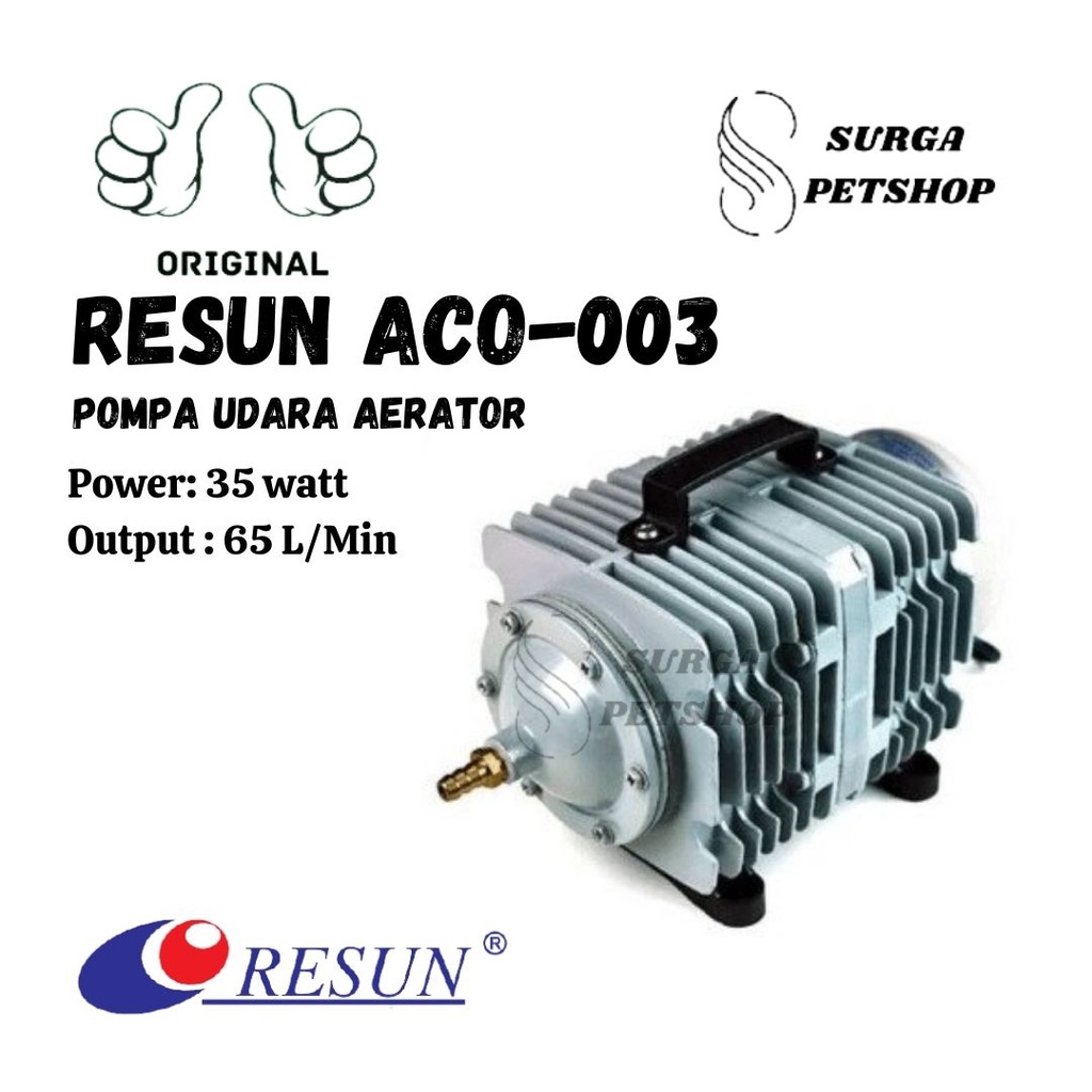 Jual RESUN ACO 003 Pompa Udara Aerator Electromagnetic air compressor ...