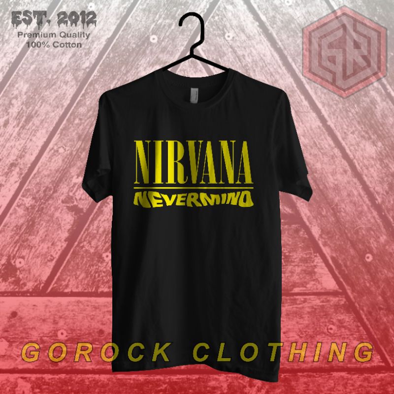 Jual Baju Kaos Nirvana Nevermind Logo Kurt Cobain | Shopee Indonesia