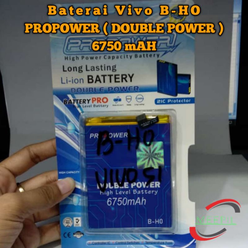 Jual BATERAI BATRE BATTERY DOUBLE POWER VIVO S1 B-H0 PROPOWER DOUBLE ...