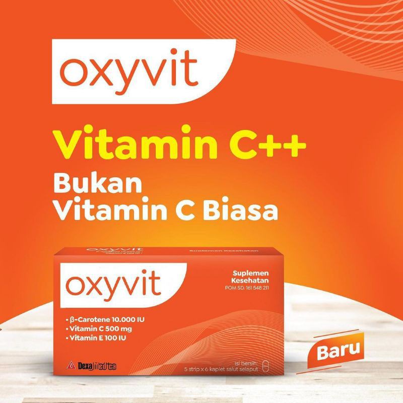 Jual OXYVIT STRIP 6 KAPLET SALUT SELAPUT READY Tablet Vitamin C 500 Mg