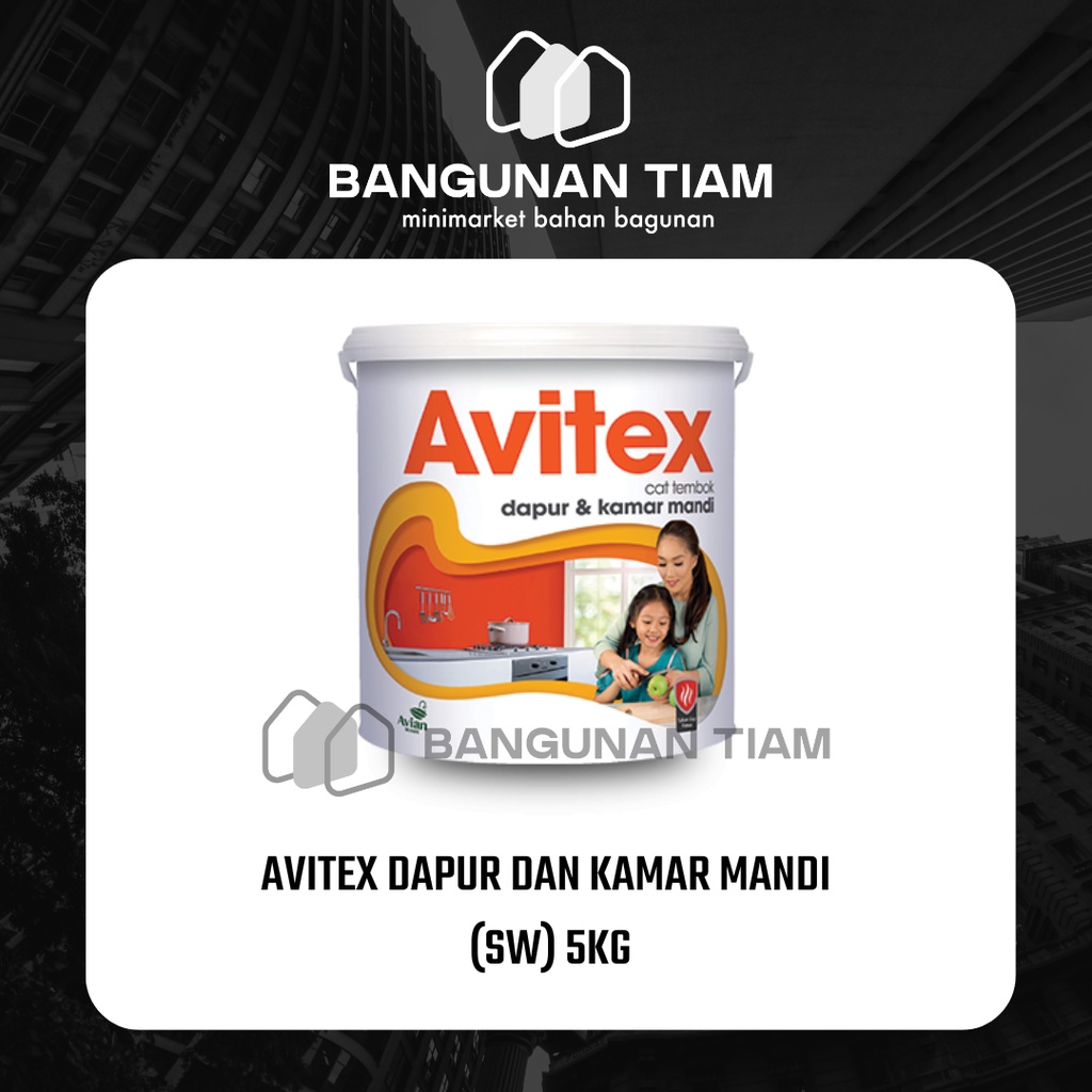 Jual Avitex Dapur Dan Kamar Mandi Sw Super White Putih Cat Tembok Dinding Air Kg Avian