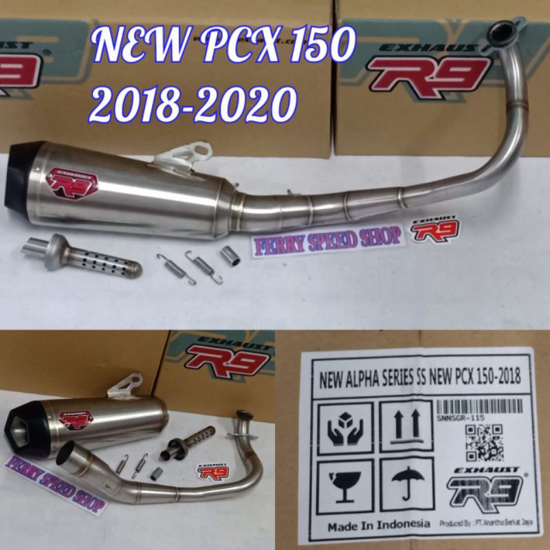 Jual KNALPOT R9 NEW ALPHA SERIE SS NEW PCX 160 VARIO 160 - NEW PCX 150 ...
